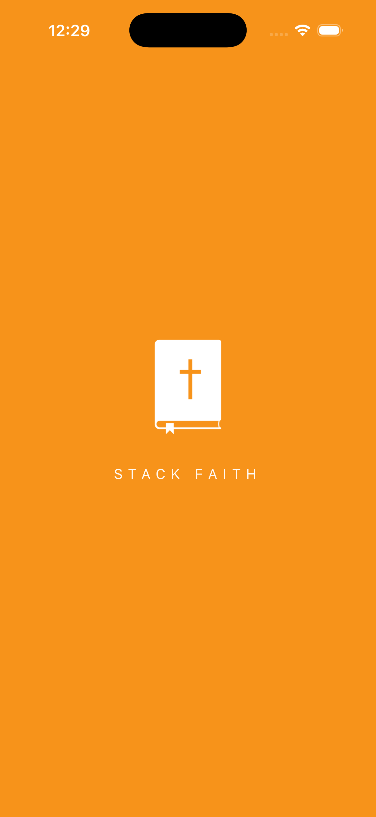 Orange Bible splash screen